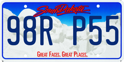 SD license plate 98RP55
