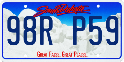 SD license plate 98RP59
