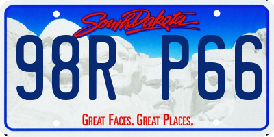 SD license plate 98RP66