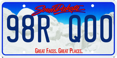 SD license plate 98RQ00