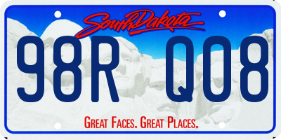 SD license plate 98RQ08