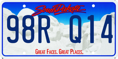 SD license plate 98RQ14