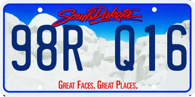 SD license plate 98RQ16