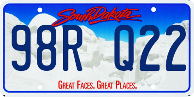 SD license plate 98RQ22