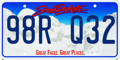 SD license plate 98RQ32