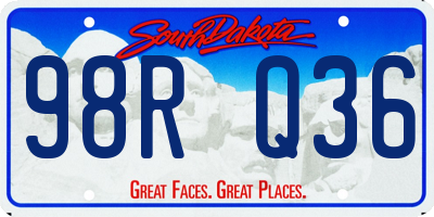 SD license plate 98RQ36