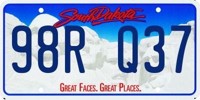 SD license plate 98RQ37