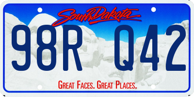 SD license plate 98RQ42
