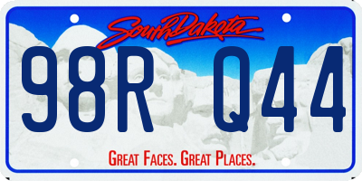 SD license plate 98RQ44