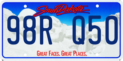 SD license plate 98RQ50