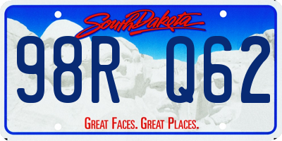 SD license plate 98RQ62