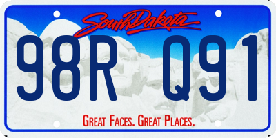 SD license plate 98RQ91
