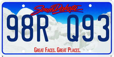 SD license plate 98RQ93