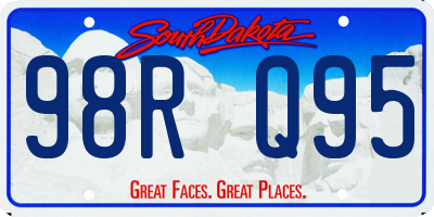 SD license plate 98RQ95