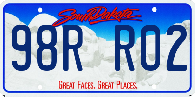 SD license plate 98RR02