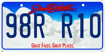 SD license plate 98RR10