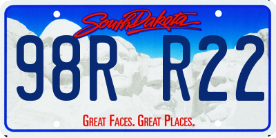 SD license plate 98RR22