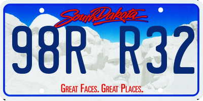 SD license plate 98RR32