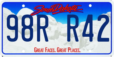 SD license plate 98RR42