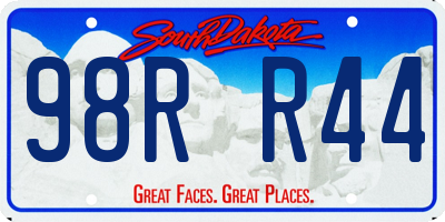 SD license plate 98RR44