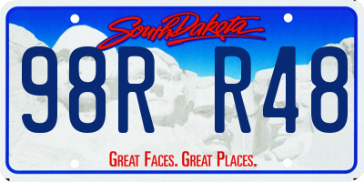SD license plate 98RR48