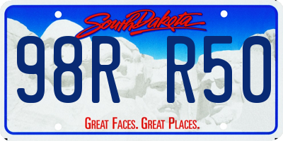 SD license plate 98RR50