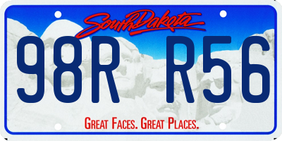 SD license plate 98RR56