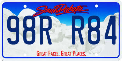 SD license plate 98RR84