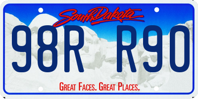 SD license plate 98RR90