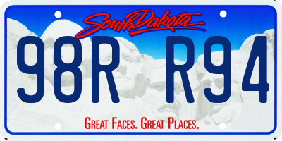 SD license plate 98RR94