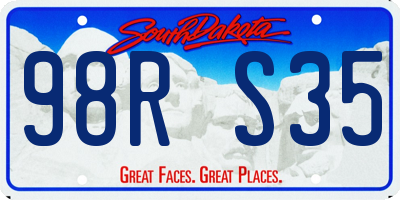 SD license plate 98RS35