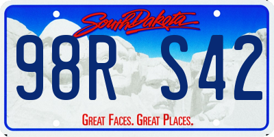 SD license plate 98RS42