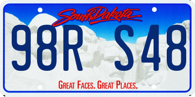 SD license plate 98RS48