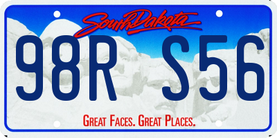 SD license plate 98RS56