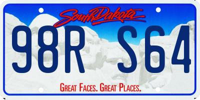 SD license plate 98RS64