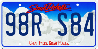 SD license plate 98RS84