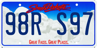 SD license plate 98RS97