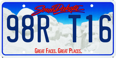 SD license plate 98RT16