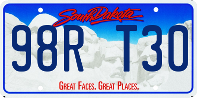 SD license plate 98RT30