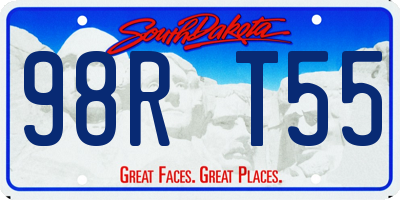 SD license plate 98RT55