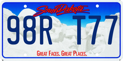 SD license plate 98RT77