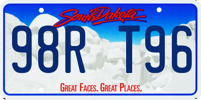 SD license plate 98RT96