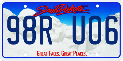 SD license plate 98RU06