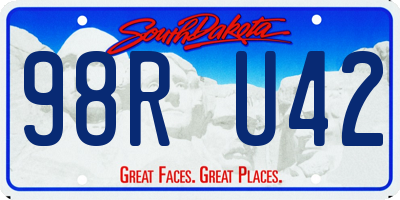 SD license plate 98RU42