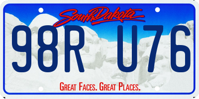 SD license plate 98RU76
