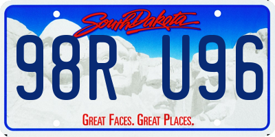 SD license plate 98RU96