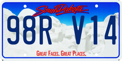SD license plate 98RV14