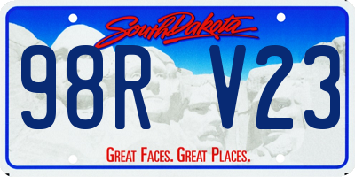 SD license plate 98RV23