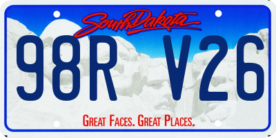 SD license plate 98RV26