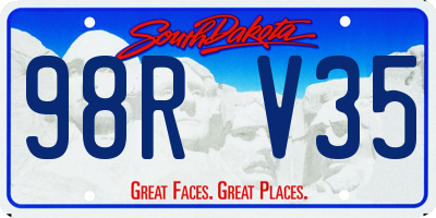 SD license plate 98RV35